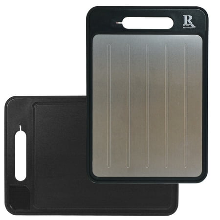 

Reston Lloyd Cutting Board with Defrosting Tray Zester & Knife Sharpner Black