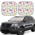 thumbnail image 2 of Picia Undersea Seahorse 2 Piece Car Windshield Sun Shade Foldable | Foldable Sun Shield for Front Window Blocks UV Rays and Keeps Your Vehicle Cool-Medium, 2 of 7