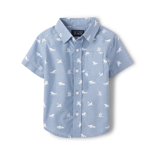 Camisa The Children's Place Family Matching Dad & Son 4T