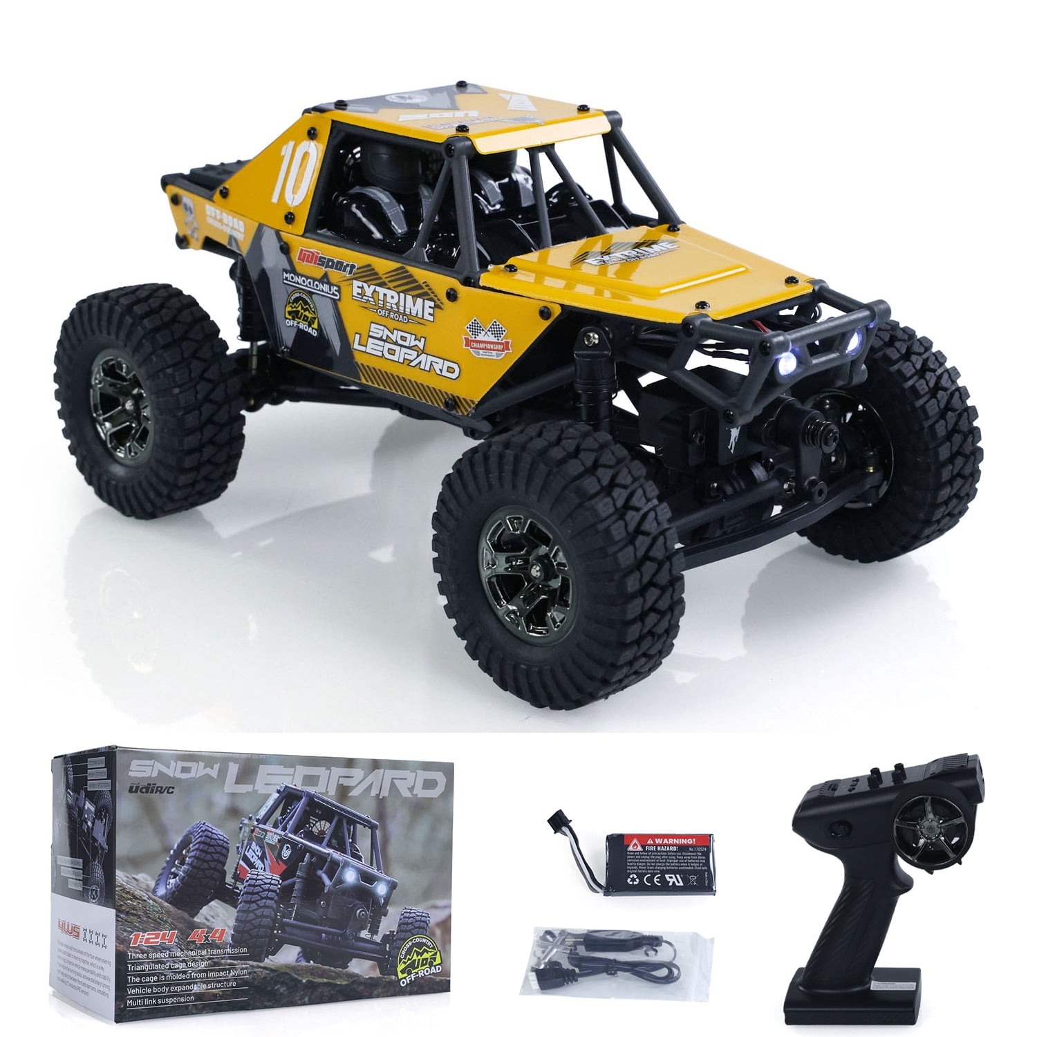UdiRC UCX2405PRO 1/24 4x4 RC Rock Crawler Model Brushless Motor ESC Radio Controlled Off-Road Vehicles RTR Car Toys Battery
