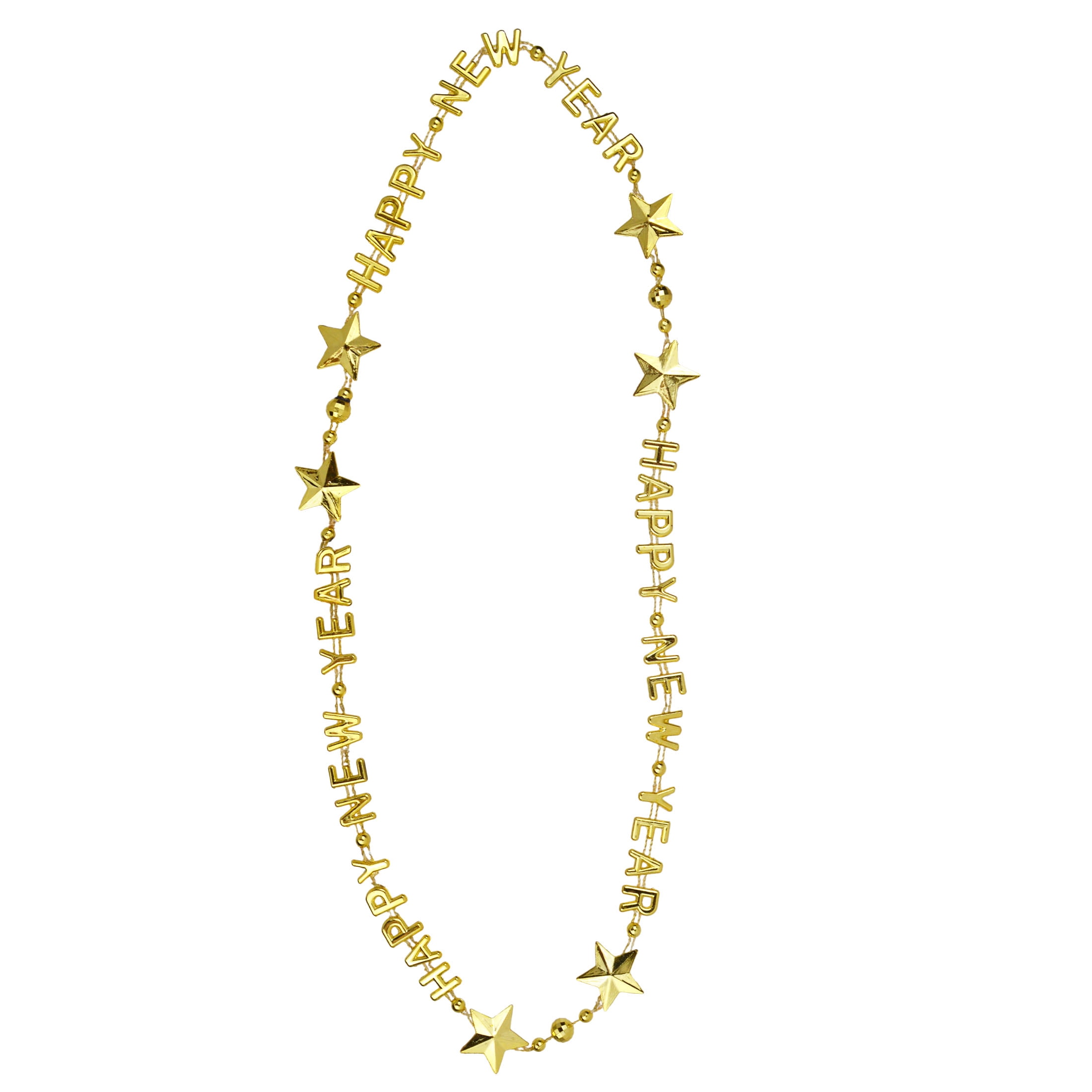 Colliers de perles dorées du Nouvel An, ensemble de 2, décorations festives, une façon originale de célébrer avec style, pour adultes