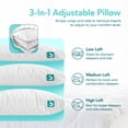 thumbnail image 4 of Sleepgram Bed Support Sleeping Pillows with Inserts, King Size (2 Pack), 4 of 15