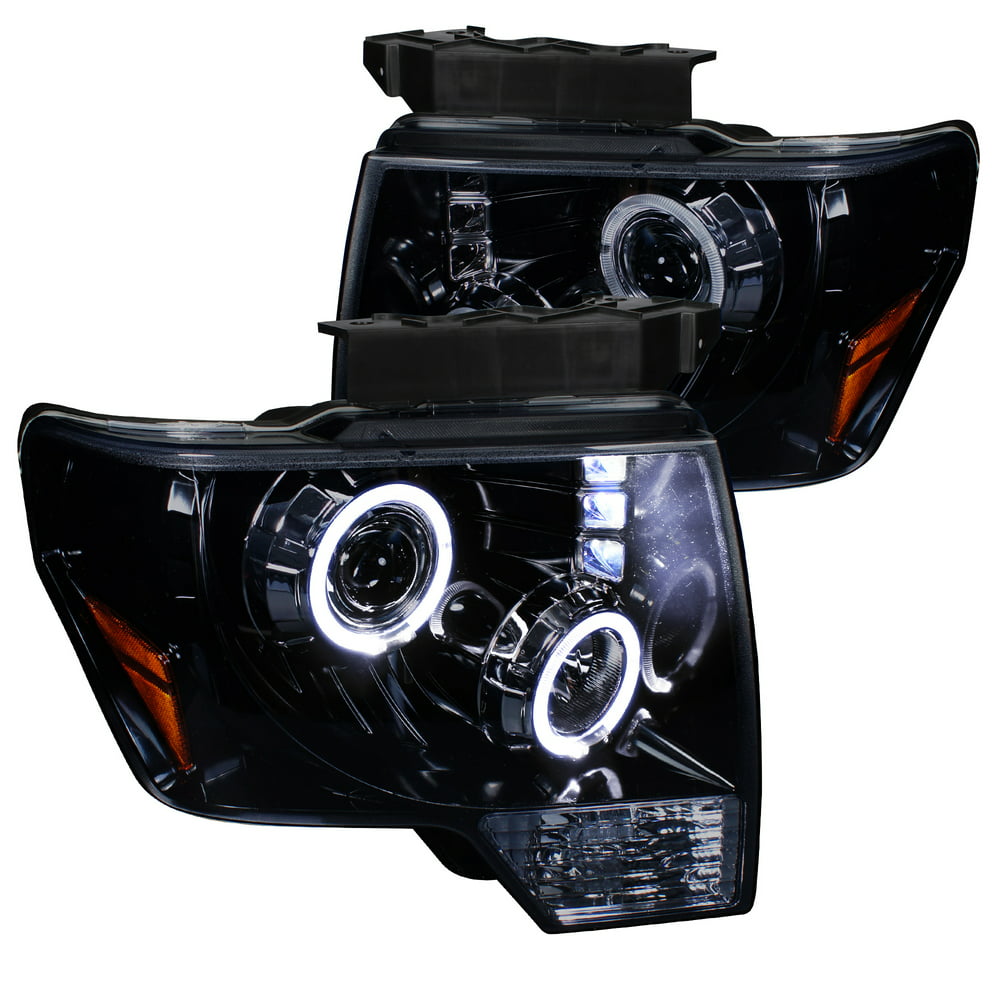Spec-D Tuning Halo Led Glossy Black Housing Smoke Lens Projector