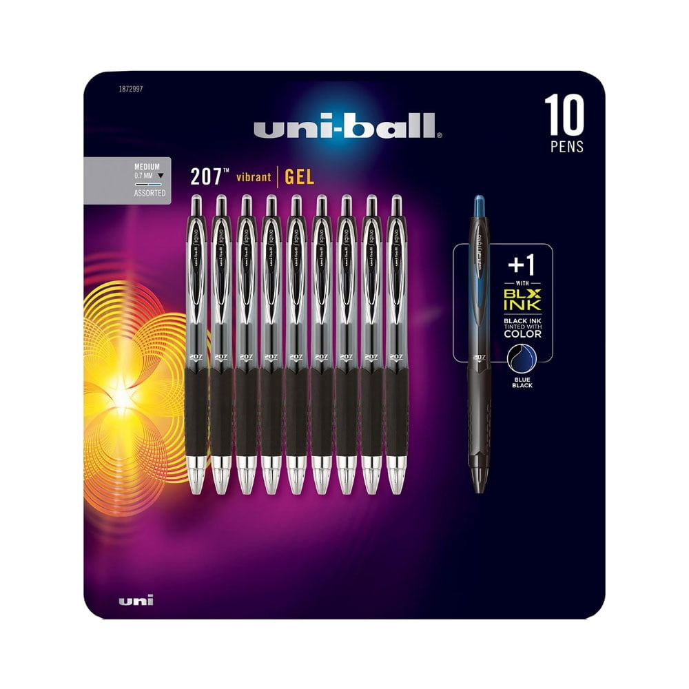Uniball 207 vibrant gel pen (10 pens)