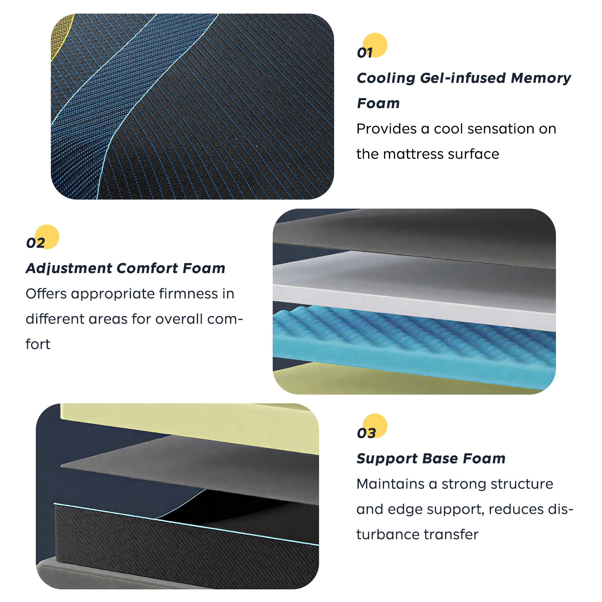 10" Full Mattress, Holaki Green Tea & Bamboo Charcoal Gel Memory Foam Mattress for Pressure Relief, Motion Isolation, Full Size Medium Firm Mattress with Removable Cover, CertiPUR-US Certified