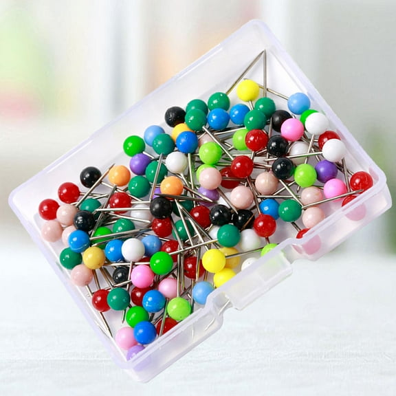 MERRYHAPY 100-Pack Plastic Sewing Pins for Quilting, Dressmaking, and Craft Projects
