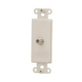 thumbnail image 2 of (case of 50) EATON Wiring 2162LA Single Type F Coaxial Adapter with Decorator Insert, Category 3 RJ11, RJ14, Light Almond, 2 of 6