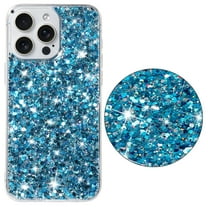 Compatible with iPhone 12 Pro/12 Case Gel Glitter Sparkle Bling Women Girls Cases Cute Rubber Slim Soft Silicone TPU Shockproof Drop Phone Protective Cover for iPhone 12 Pro/12,Blue