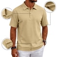 thumbnail image 4 of Mens Golf Shirt Dry Fit Mens Polo Shirts Short Sleeve Performance Golf Polos for Men with Collar Work Shirts Khaki XL, 4 of 8
