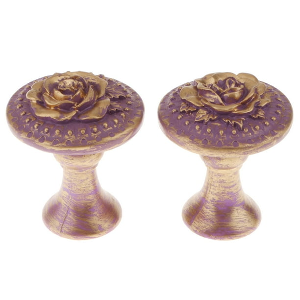 2 Piezas De De La UE Rose Cortina Retenciones Ventana Cenefa Tiebacks Gancho Holder Set Púrpura