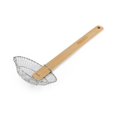 thumbnail image 1 of Tan & Silver Bamboo & Stainless Steel Asian Strainer, 1 of 1