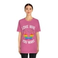 thumbnail image 3 of Love Who You Want Gay Pride LGBTQ+ Elephant Rainbow Hearts S-3XL, 3 of 8