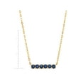 thumbnail image 4 of Women's Welry Sapphire Six Stone Bar Pendant Necklace in 10kt Gold, 17", 4 of 5