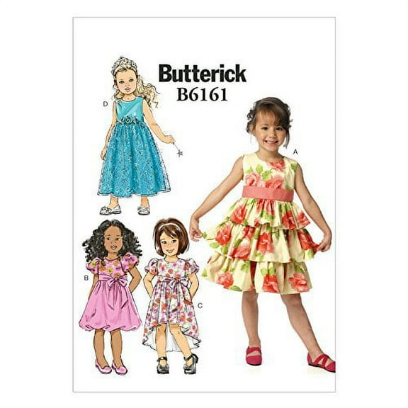 Butterick Patterns B6161CL0 Childrens's/Girls' Dress Sewing Template, CL (6-7-8)