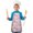 Princess and Castle, variant on Princess and Flower Beige Pattern Teens Aprons, Adjustable Neck Strap, Toddler & Teens Aprons for Cooking & Baking, 19x23.6 Inches