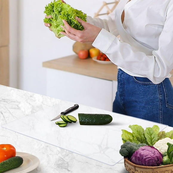 WASHWEPE Butcher Block Counter Top Acrylic Rectangle Cutting Board For Kitchen Use 1Pcs