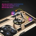 thumbnail image 4 of Phone Case for iPhone 14 Pro Max Case, [ Military Grade ] Shock-Absorption Bumper Cover Anti-Scratch Case with Ring Car Mount Kickstand for iPhone 14 Pro Max 6.7" - Gold, 4 of 12