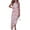 Dusty Pink, variant on Women's Single Shoulder Floral Pleated Dress with Ruched Details and Asymmetrical Cutout Silhouette 100% Polyester