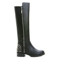 thumbnail image 2 of Ferwind Women's Slouch Boots Metallic Studded High-Low Shaft Adult Black  8, 2 of 8