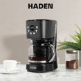 thumbnail image 6 of Open Box Haden Heritage 12 Cup Retro Coffee Maker Machine, Black/Chrome, 6 of 9