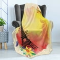 thumbnail image 4 of Paris Soft Flannel Fleece Throw Blanket, Romantic Floral Watercolor Image Eiffel Butterfly Historical French Heritage Art, Cozy Plush for Indoor and Outdoor Use, 50" x 70", Multicolor, by Ambesonne, 4 of 5