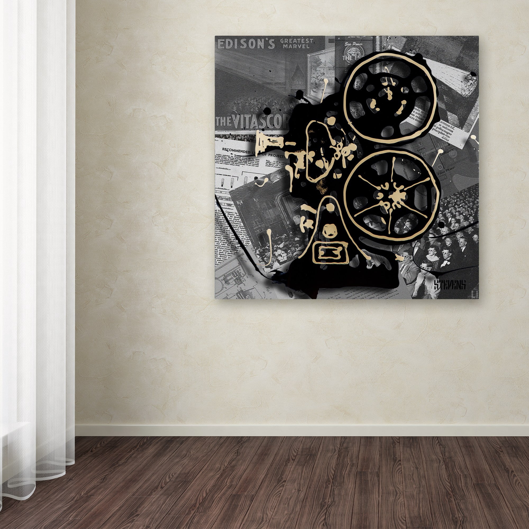 Trademark Fine Art "Movie Projector" Canvas Art by Roderick Stevens