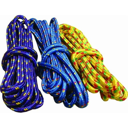 Attwood 11704-2 Multi-Color Braided Polypropylene Utility Line, 25 Feet Long - 3/8 Inch Diameter