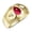 Ruby, variant on Men's Rings Yellow Gold Plated Silver Pear Tear Drop Cabochon Gemstone & Diamond Ring Cabochon Ruby Size 8