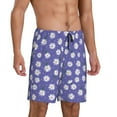 thumbnail image 2 of Fotbe Daisies Flowers Pajama Shorts for Men, Men's Pajama Bottoms, Sleepwear,Short Pajama Pants-X-Large, 2 of 9