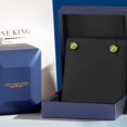 thumbnail image 5 of Gem Stone King 18K Rose Gold Plated Silver Green Peridot Stud Earrings for Women Men (2.00 Cttw, Gemstone August Birthstone, Round 6MM), 5 of 6