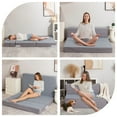 thumbnail image 2 of MAXYOYO Folding Sofa Bed Memory Foam Convertible Floor Sofa,Knitted Cloth Foldable Mattress,Suitable for Living Room/Dormitory/Home,Single,76*25.6*5.9, 2 of 9