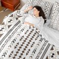 thumbnail image 4 of Feelyou Aztec Triangle Bedding Comforter Set 7 Pieces, Bohemian Mandala Hippie Full Bedding Set, Hippie Vintage Fashion Reversible Fitted Sheet Flat Sheet, Ultra Soft Bedroom Decor, 4 of 8
