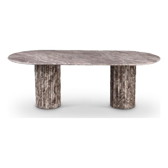 Meridian Furniture Messina Brown Marble Dining Table
