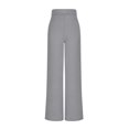 thumbnail image 3 of Lenpel Women's Wide Leg Lounge Pants Comfy High Waisted Solid Color Stretch Kintted Pants Baggy Casual Trousers, 3 of 4