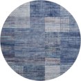thumbnail image 2 of Addison Rugs Mayfield Premium Machine Washable Transitional Geometric Blue Round Rug, 8' x 8', 2 of 6