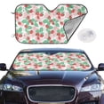 thumbnail image 3 of Lsque Strawberry Car Windshield Sun Shade | Accordion Folding Style Auto Shade for Car Truck SUV Van | Blocks UV Rays Sun Visor Protector | Small, 3 of 7