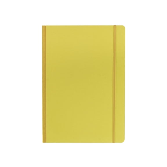 Fabriano Ecoqua Plus Fabric-Bound Notebook, 8.3" x 11.7", A4, Lined, Yellow