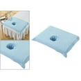 thumbnail image 2 of facefd Coton SPA Demi-Couverture de Table Salon de Beauté Lit Trou Serviette Sky Blue, 2 of 6