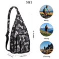 thumbnail image 4 of Cute Cartoon Dog Sling Backpack - Funny Bone Pattern Shoulder Bag (Adorable Pet Design, Lightweight & Durable), 4 of 4