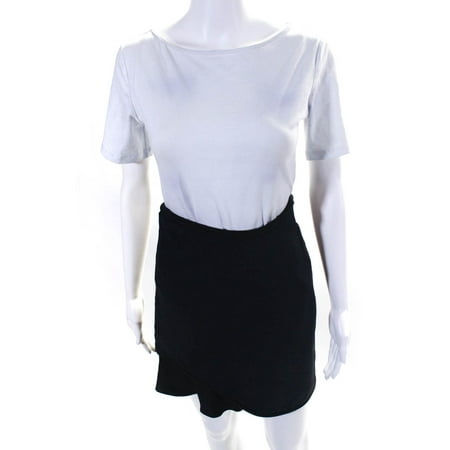 

Pre-owned|3.1 Phillip Lim Womens Mini A Line Skirt Navy Blue Black Cotton Size 0