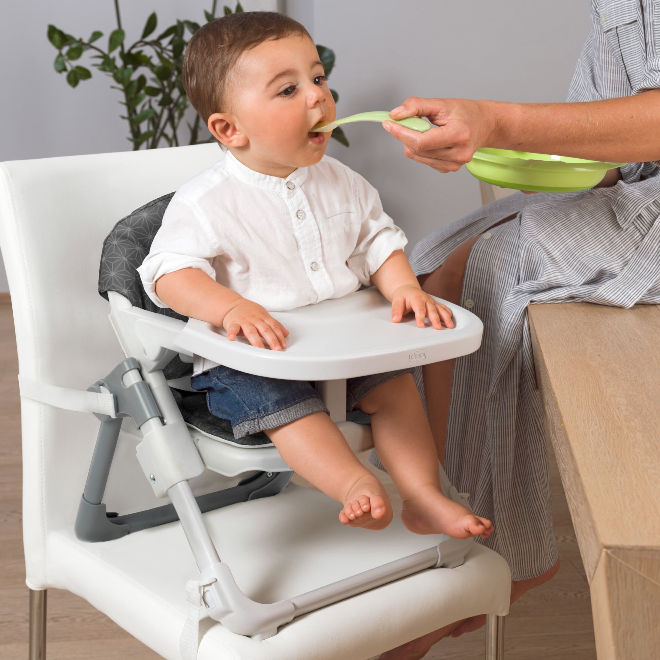 Chicco Take-A-Seat Chair Booster, Floor Seat and Toddler Chair - Grey Star (Grey), New