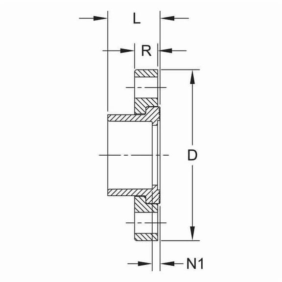 Manufacturer Varies CPVC Flange, Schedule 80, 8" Pipe Size, Socket 9854-080