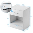 thumbnail image 5 of Resenkos Modern 2pcs Nightstands, Side Table End Table Sets of 2 with Drawer for Living Room, Bedroom, White, 5 of 10