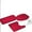 Red, variant on Empire Home Fashion 3-Piece Quinn Solid Bathroom Rug Set
