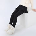 thumbnail image 4 of 3-11Y Kids Baby Little Girls Footless Fleece Lined Warm Thick Leggings with Ruffle Tutu Skirt Pants, 4 of 12