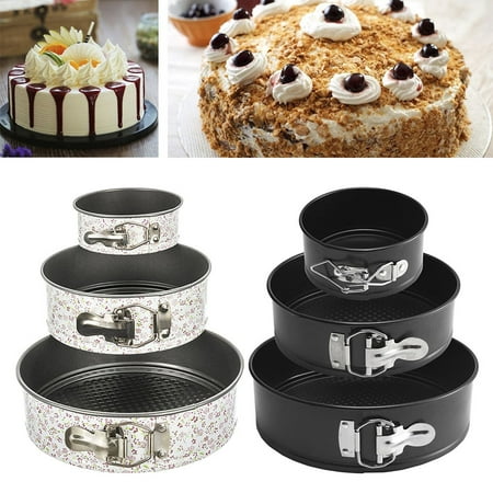 

Egdank 3PCS Set of Carbon Steel Round Cheesecake Cake Pan Making Tins Non Stick Baking Bake Tray Cake Baking Mould