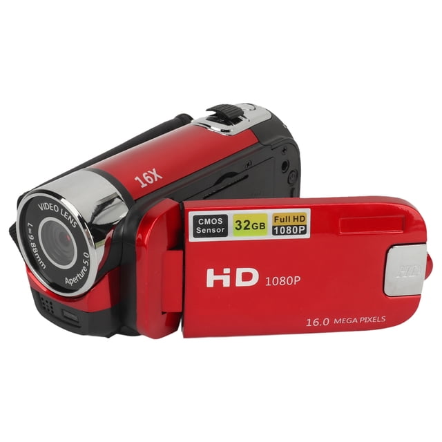 Videocámara Digital D90 1080p, Cámara Vlogging Con Zoom de 16MP y 16X, Grabadora de Vídeo Con Luz de Relleno, Pantalla Giratoria de 2,4 Pulgadas, CámaRa DV para estudiantes