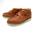 thumbnail image 5 of The Western Shops Mens Embossed Crocodile Ostrich Print Leather Lace Up Shoe, 5 of 6
