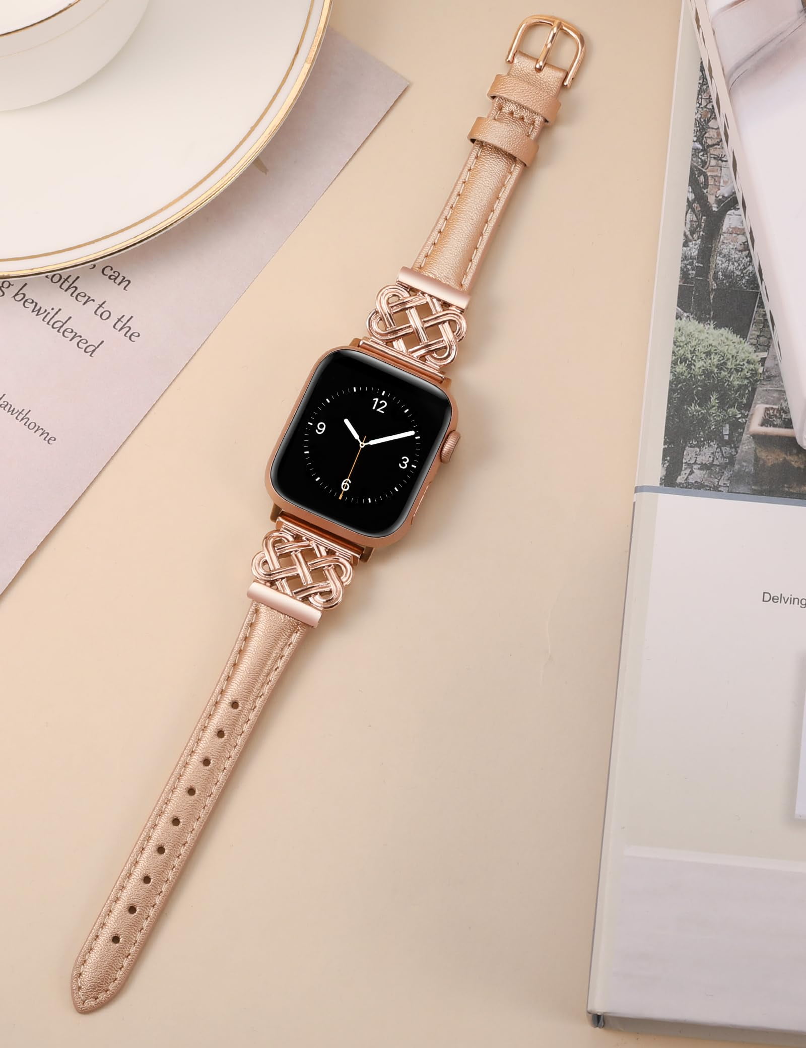 TOYOUTHS Leather Band Compatible with Apple Watch Bands 38  display picture 3