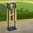 thumbnail image 1 of Colaxi Baseball Holder Organizer Lightweight Easy Installation Multipurpose Vertical Heavy Duty Black Shelf Softball Display, 1 of 8
